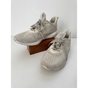 Adidas Women’s 8 Alphabounce Beyond Running Shoes  Beige Mesh Athletic Sneakers